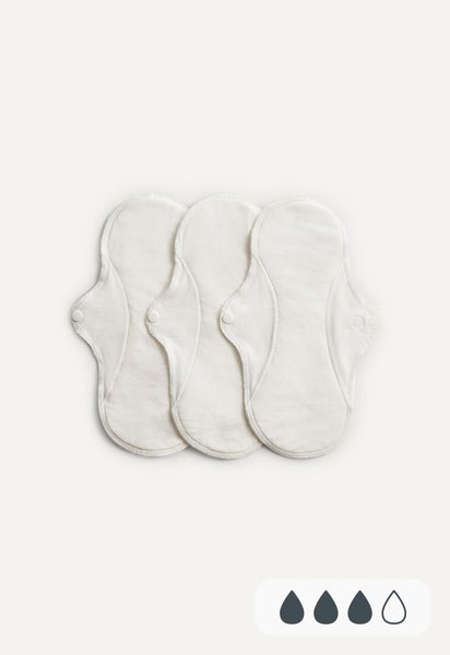 Reusable Sanitary Pads - Active - White