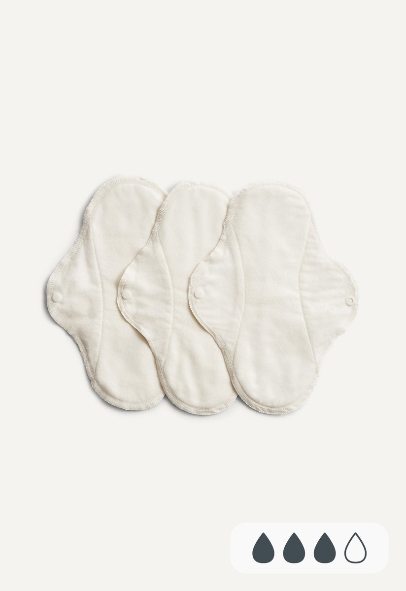 Reusable Sanitary Pads - Day - White