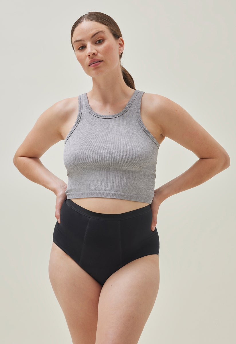 Periodenunterwäsche - High waist - Saugstärke Medium - Schwarz