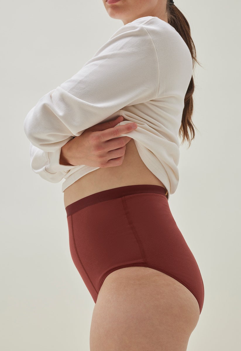 Periodenunterwäsche - High waist - Saugstärke Medium - Dunkelrot