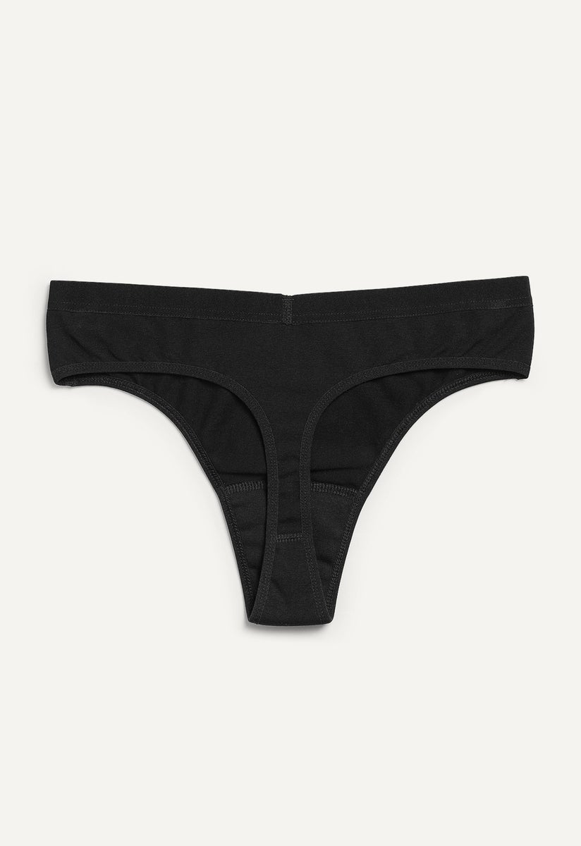 Period Underwear - Thong - Lightest flow - Black