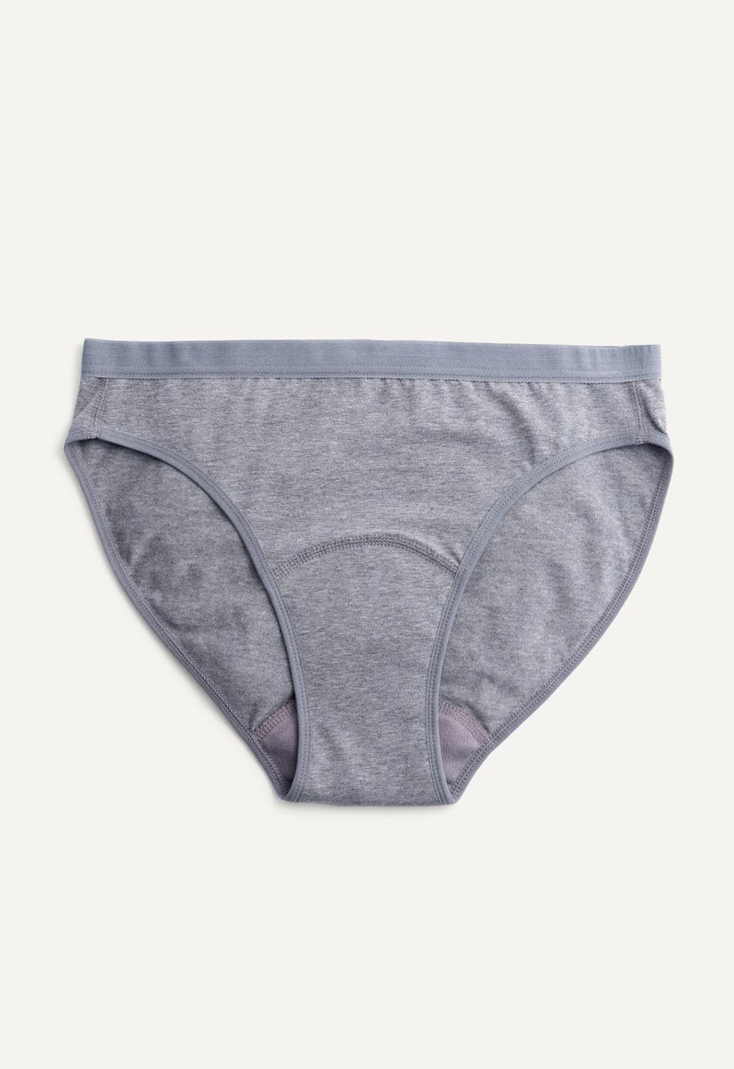 Period Underwear - Bikini - Light flow - Grey