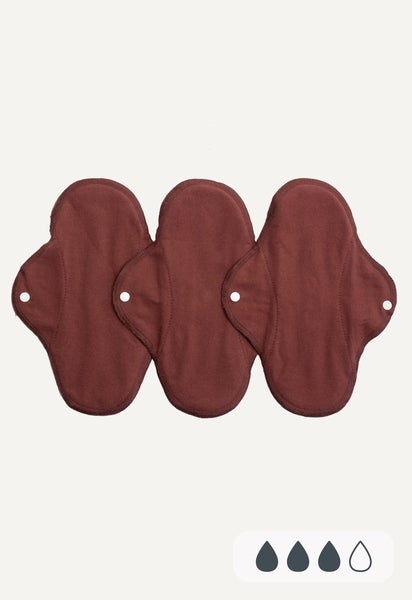 Reusable Sanitary Pads - Day - Dark red