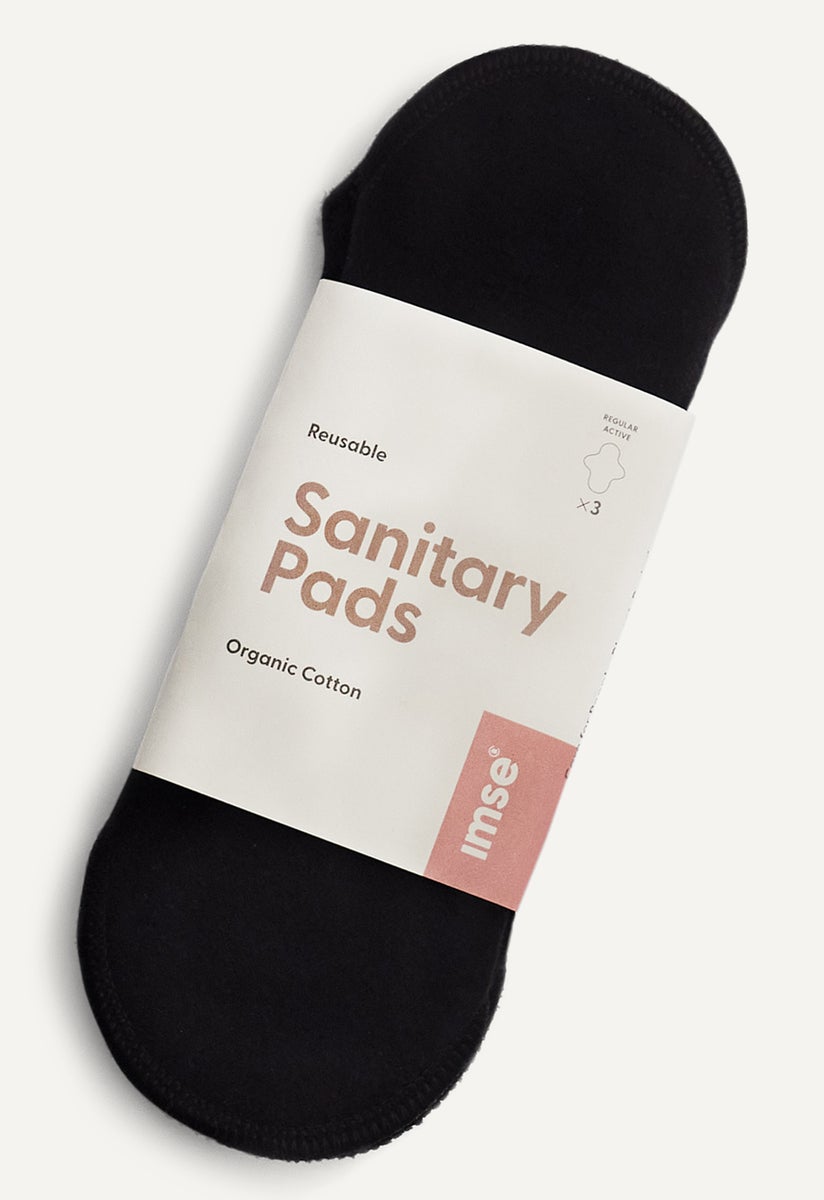 Reusable Sanitary Pads - Active - Black