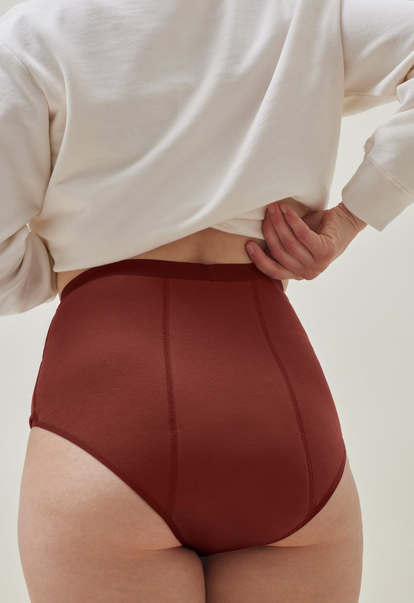 Period Underwear - High waist - Medium flow - Dark Red