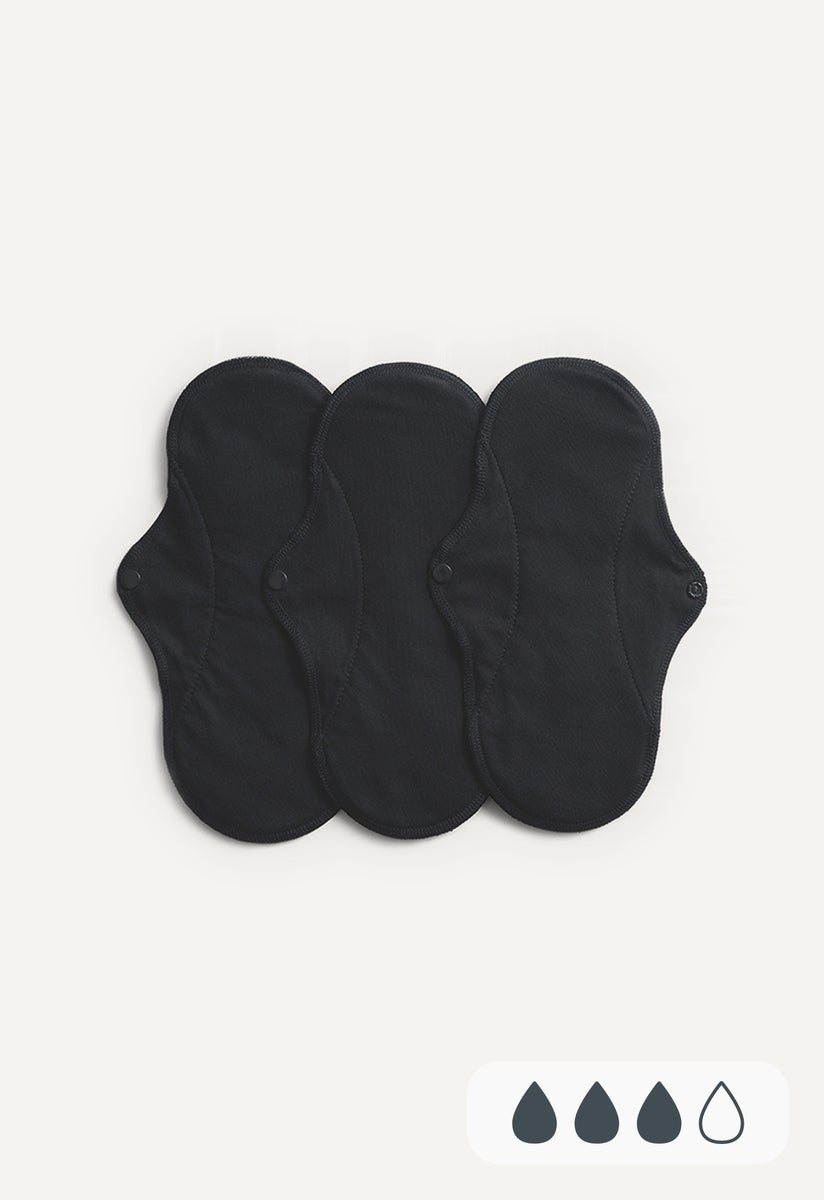 Reusable Sanitary Pads - Active - Black