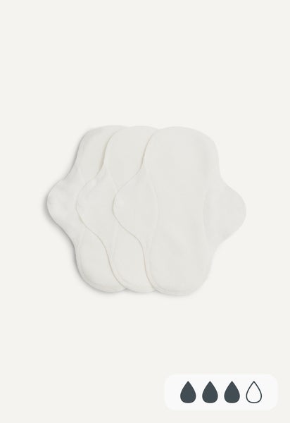 Reusable Sanitary Pads with fast absorption - White