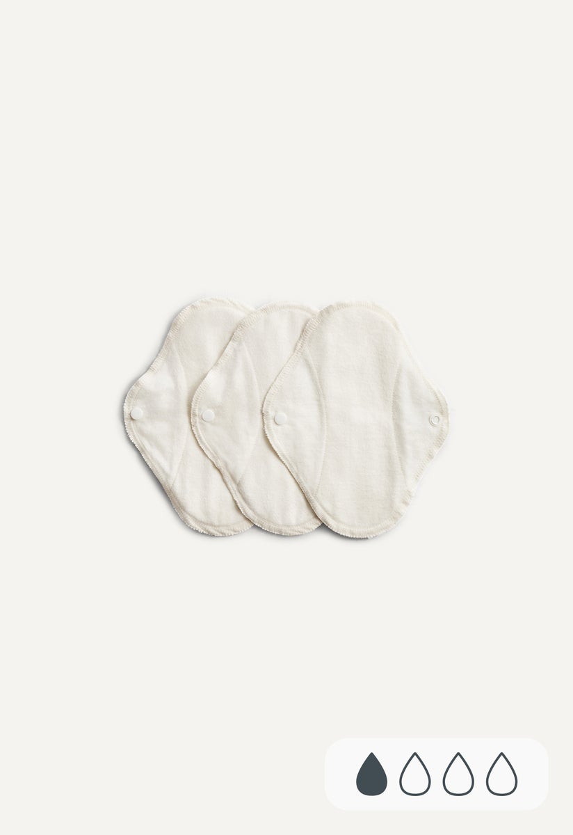 Reusable Panty Liners - Classic - White