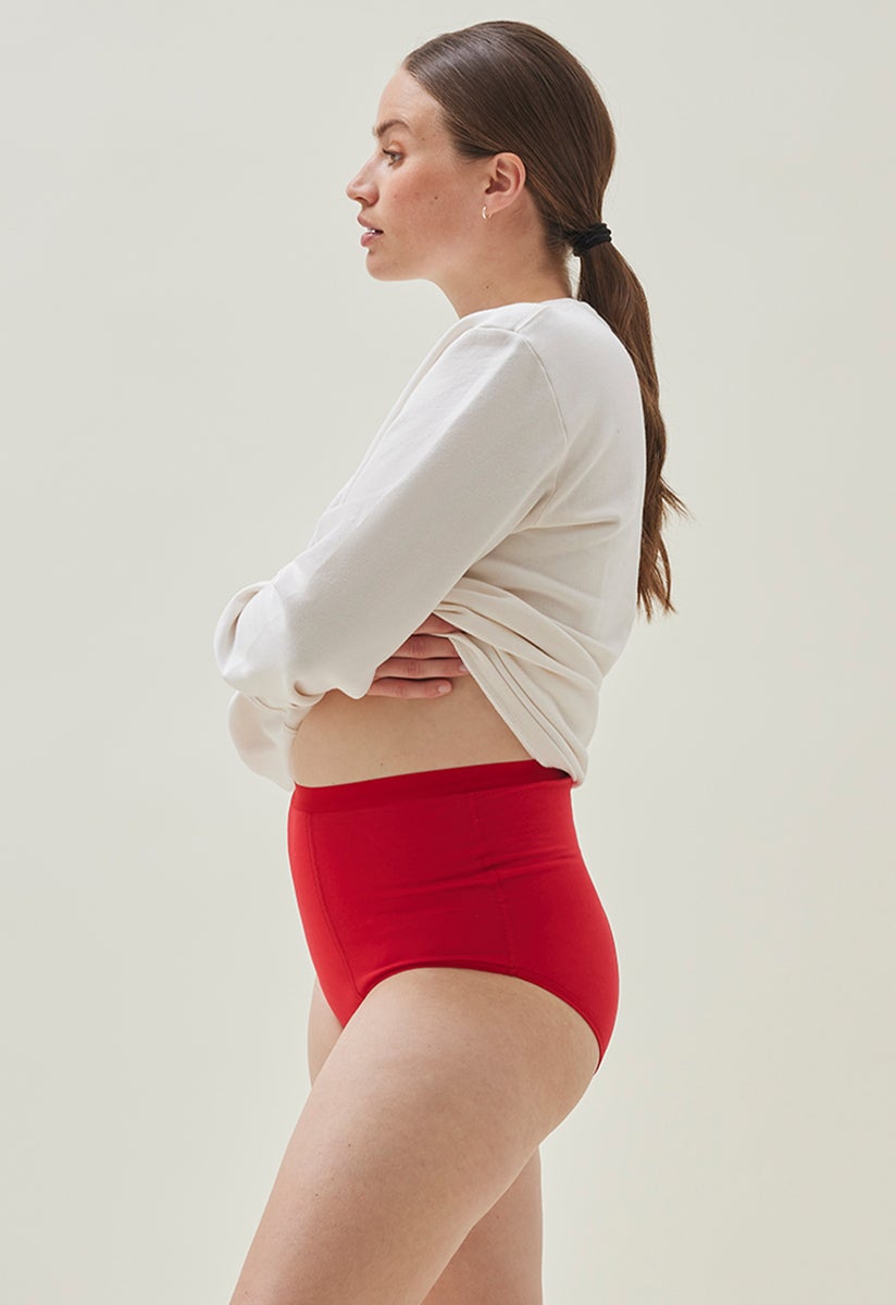 Periodenunterwäsche - High waist - Saugstärke Heavy - Rot