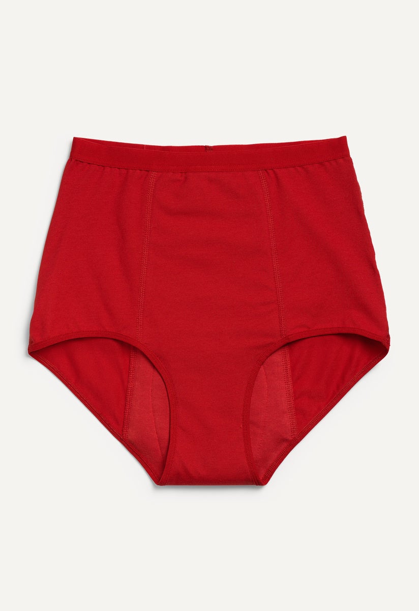 Periodenunterwäsche - High waist - Saugstärke Heavy - Rot