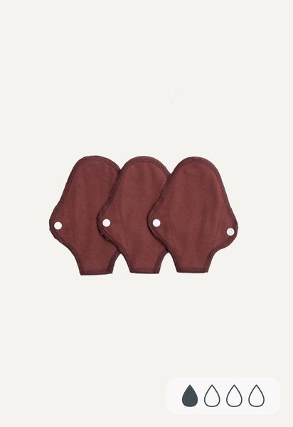 Reusable Panty Liners - Thong - Dark red