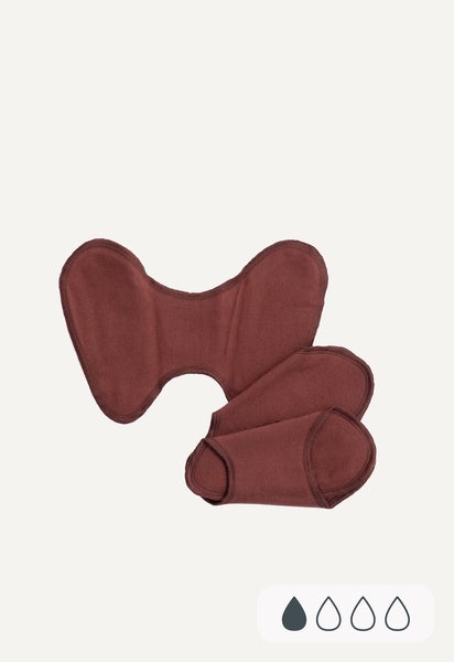 Reusable Panty Liners - Thong snap free - Dark red