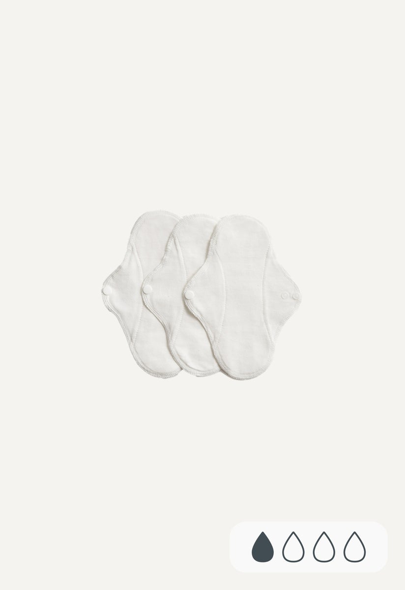 Reusable Panty Liners - Active - White