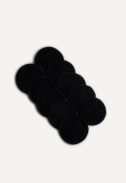 Reuseable Cotton Pads - Black - 10-pack