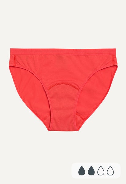 Period Underwear for girls - Light flow - Bright Red - XS