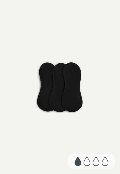 Reusable Panty Liners with fast absorption - Black