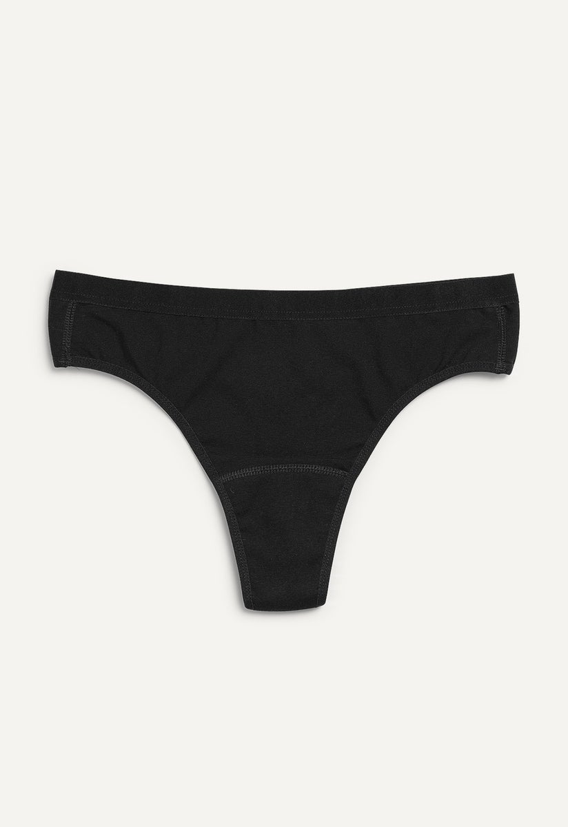 Period Underwear - Thong - Lightest flow - Black